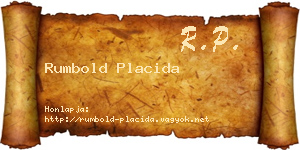 Rumbold Placida névjegykártya